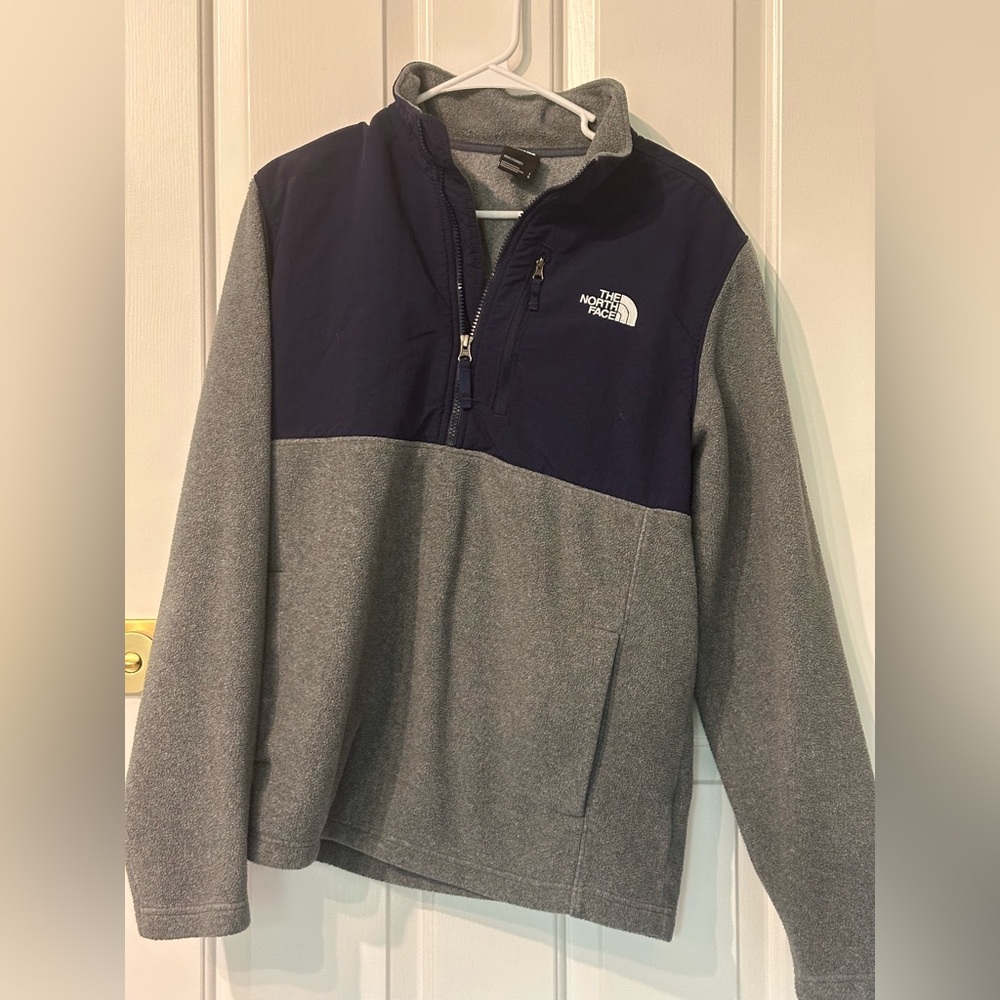 The North Face Charcoal and Navy Fleece